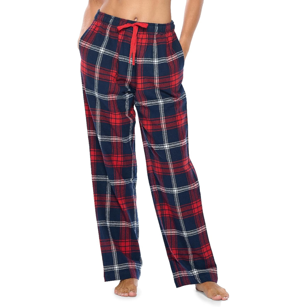 Lounge Pajama Pants With Checkered Pattern For Women