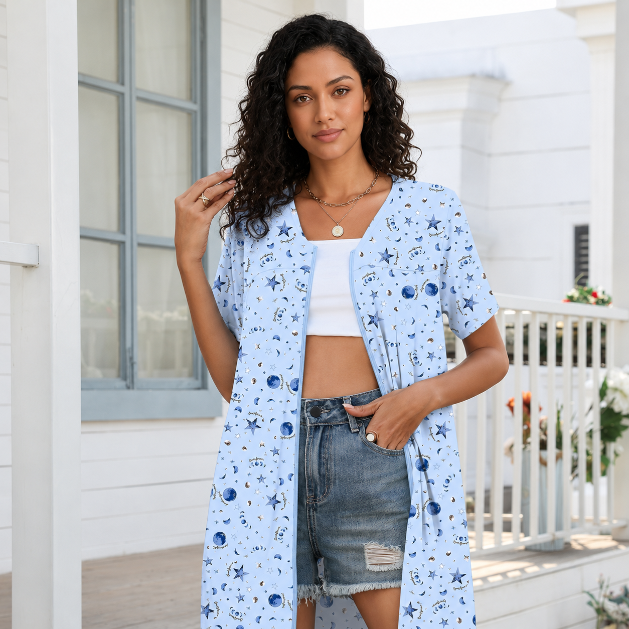 Knit Lightweight Robes With Zipper And Pockets For Women