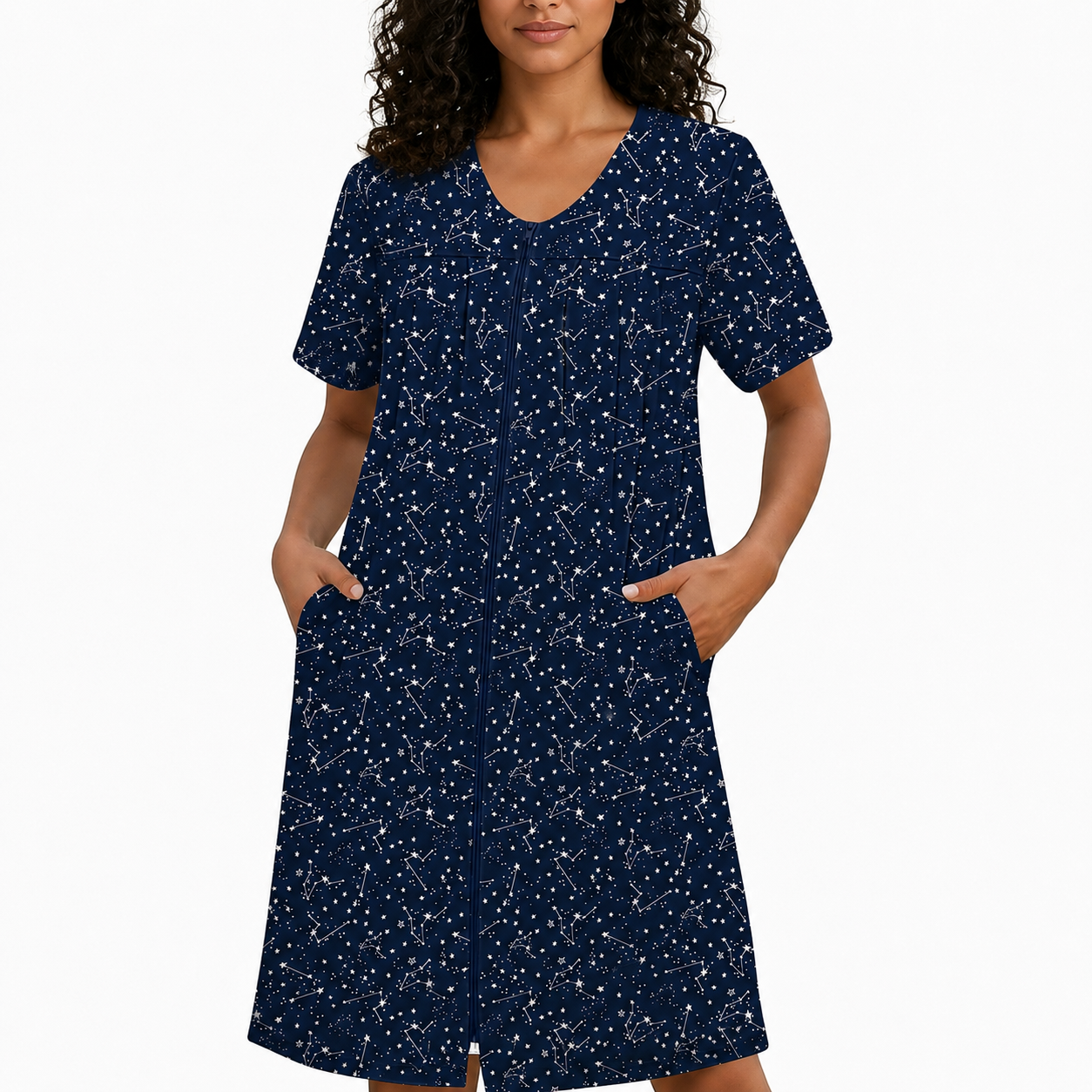 Knit Lightweight Robes With Zipper And Pockets For Women