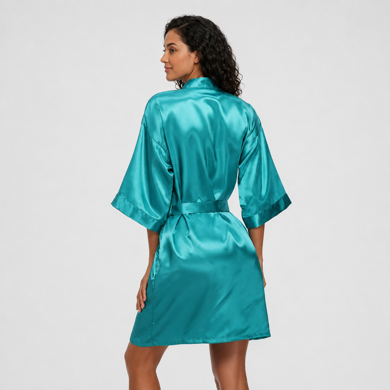 Short Bridesmaid Bride Party Silky Satin Sleepwear Robes