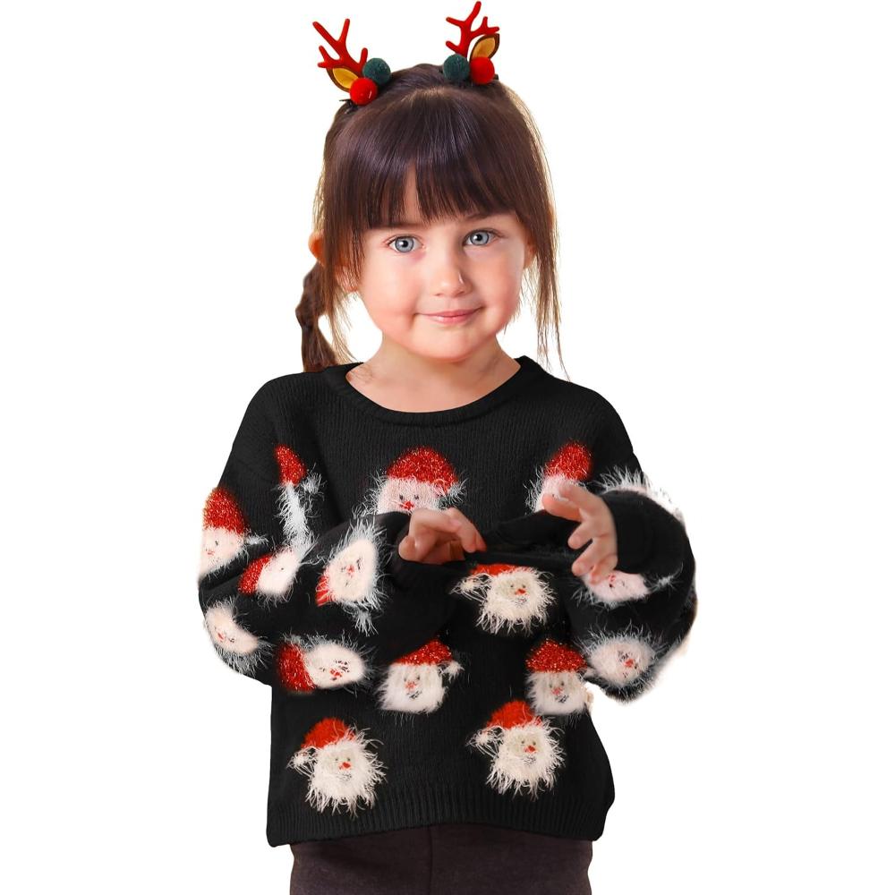 Holiday Party Knit Sweater With Santa Design-Original Pajamas