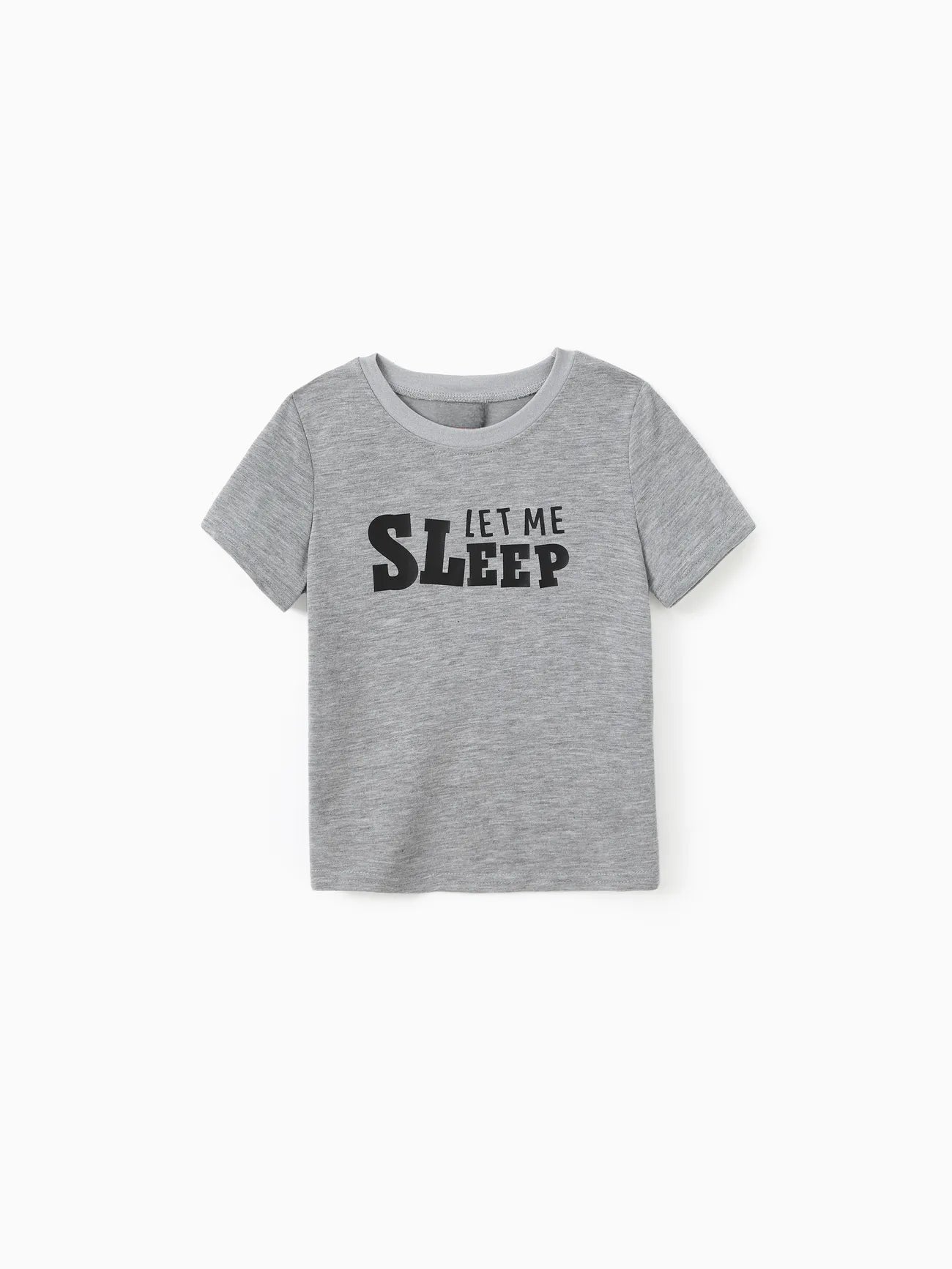 Let Me Sleep Print Family Pajama Set With Plaid Shorts-Original Pajamas