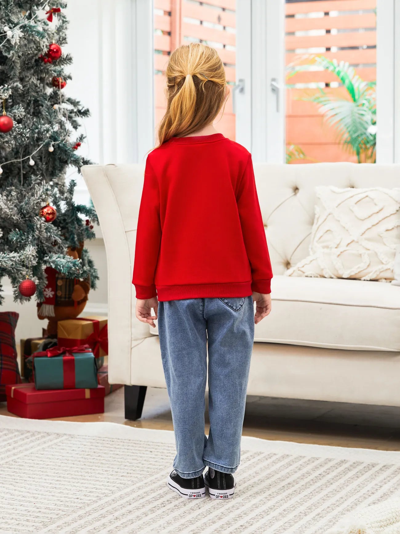 Mickey And Friends Printed Family Christmas Matching Sweatshirt-Original Pajamas