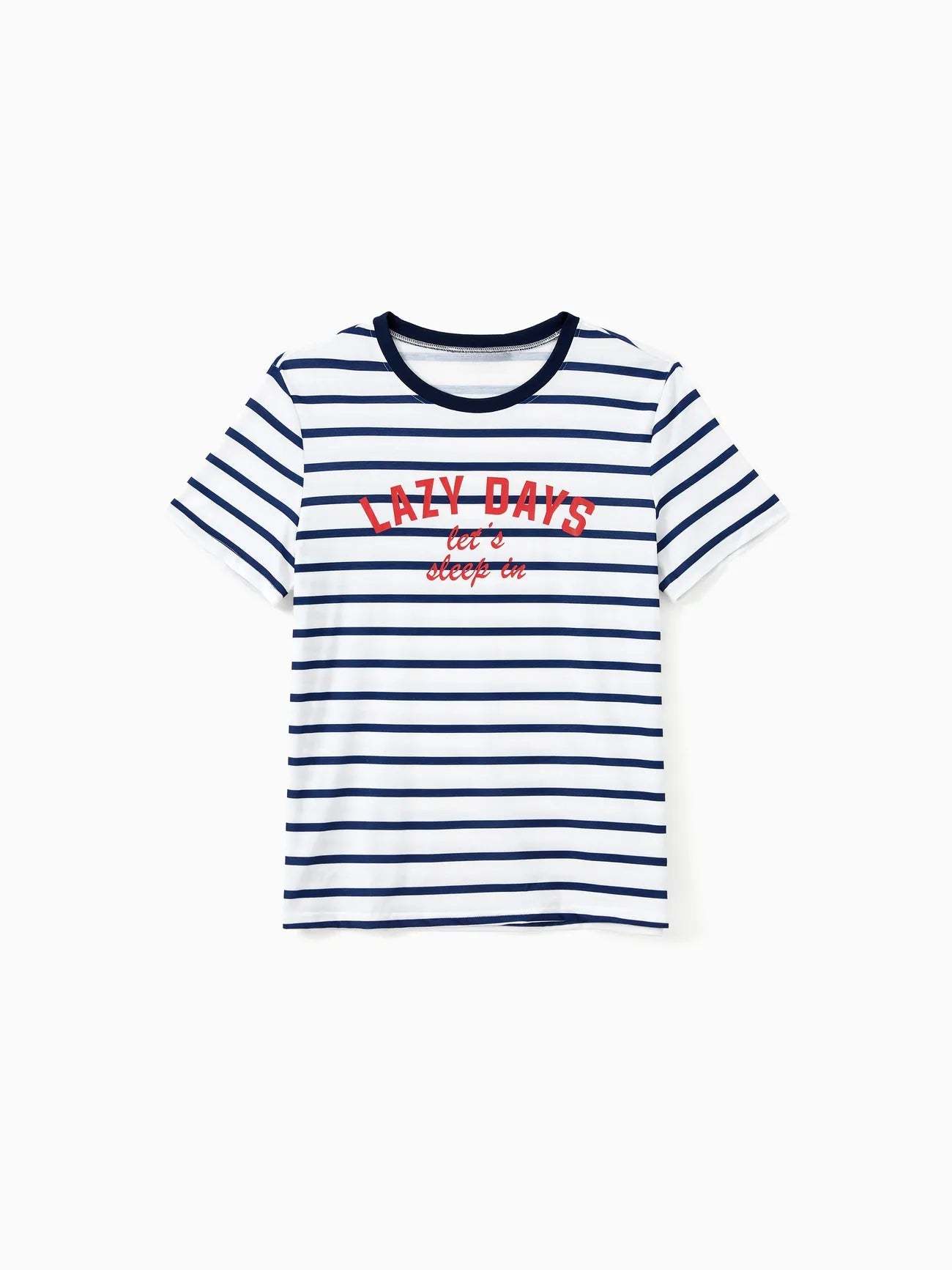 Family Matching Preppy Striped Pajama Set With Shorts-Original Pajamas