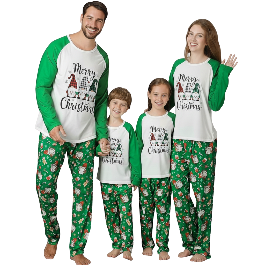 Christmas Themed Printed Family Matching Pajama Set