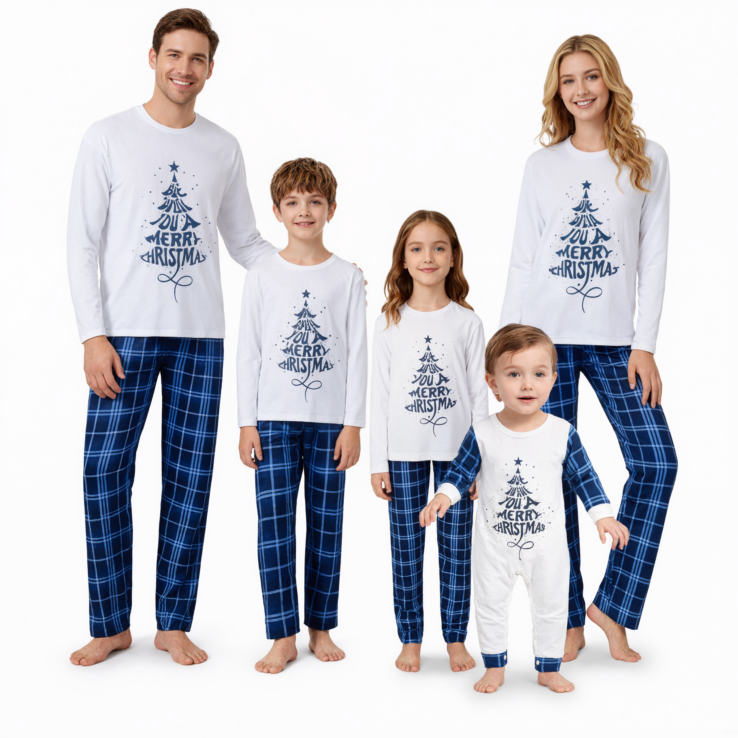 Holiday Matching Cotton Blend Sleepwear Set
