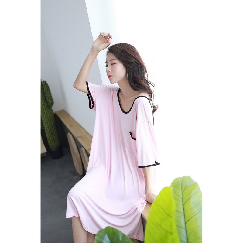 The Long Tee Solid Original Pajamas-Original Pajamas