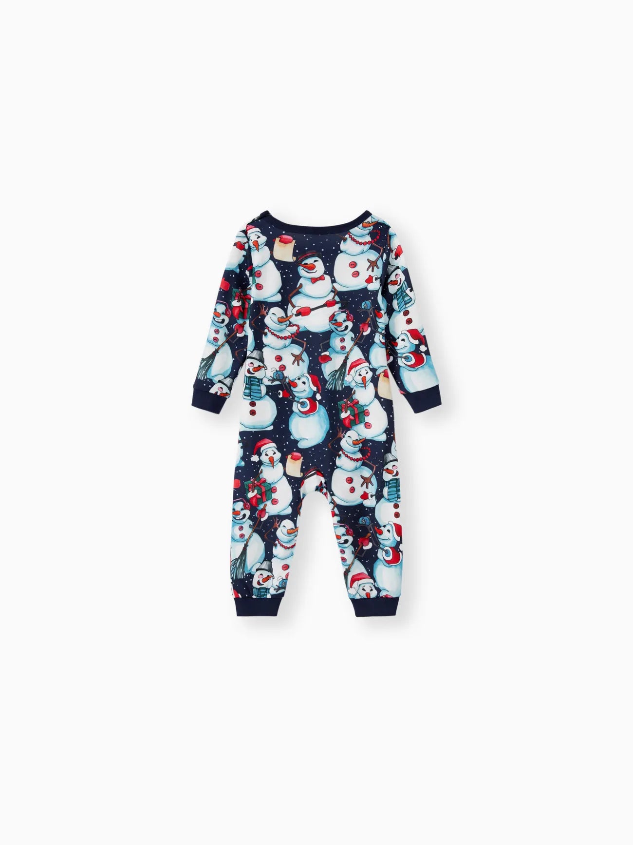 Family Matching Snowman Print Pajama Set With Long Sleeves-Original Pajamas