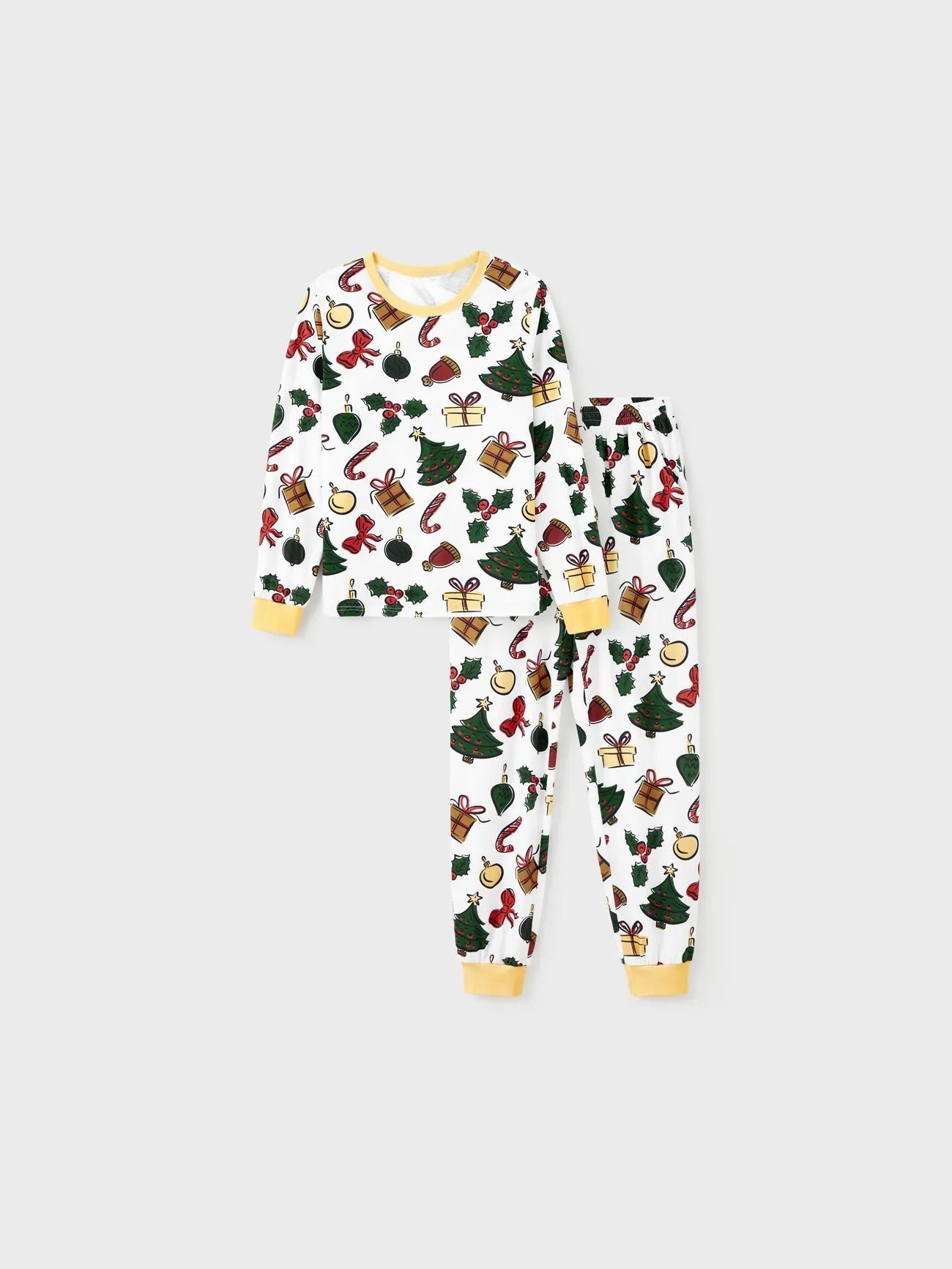 Christmas Tree And Gift Print Family Pajamas Set-Original Pajamas