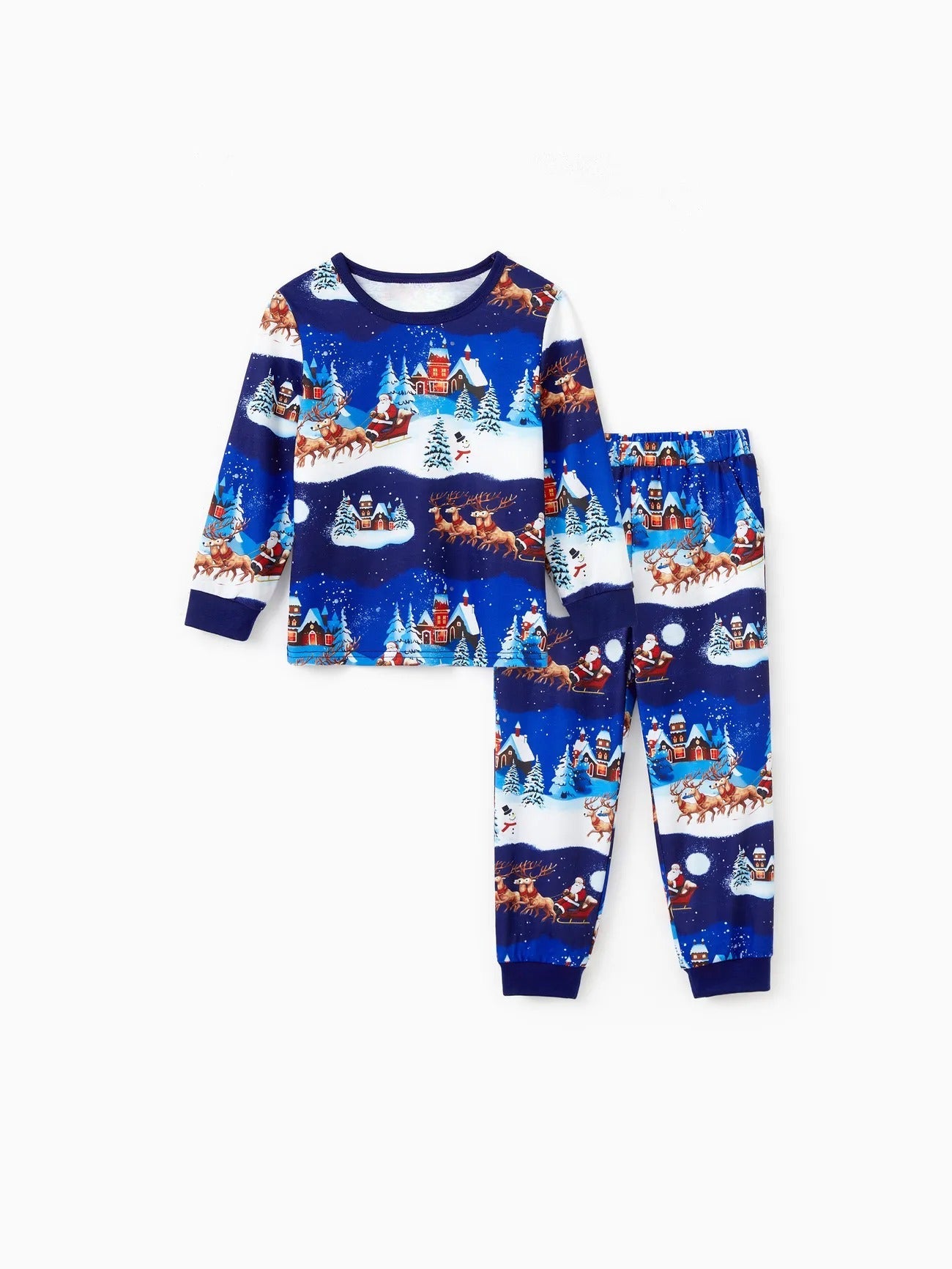 Santa Sleigh And Reindeer Family Matching Pajamas Set-Original Pajamas