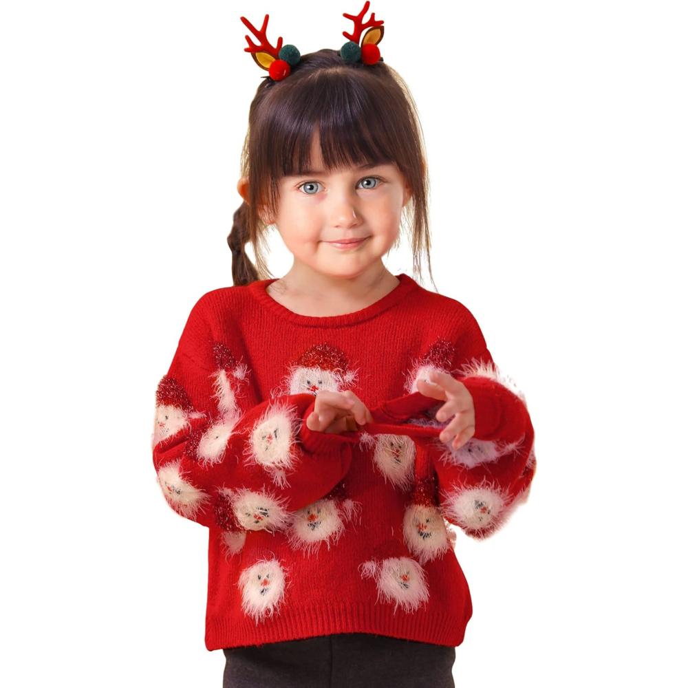 Holiday Party Knit Sweater With Santa Design-Original Pajamas
