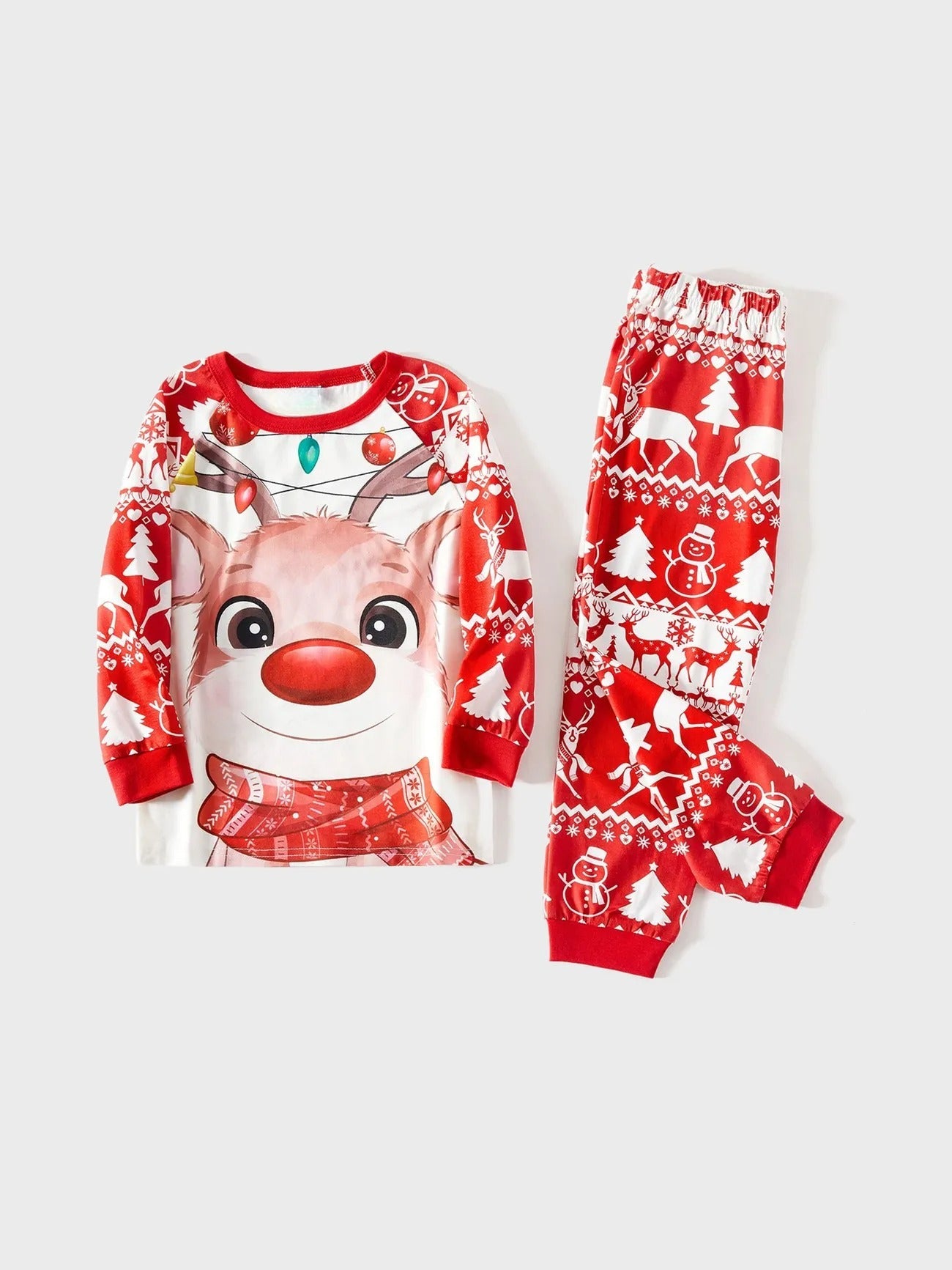 Matching Christmas Pajamas Set For Family With Deer Print-Original Pajamas