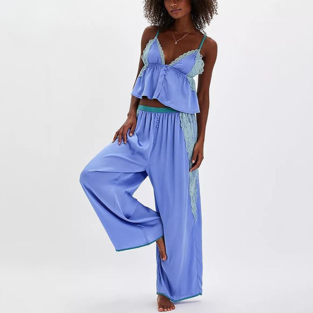 Lace Trim Cami Pajama Set