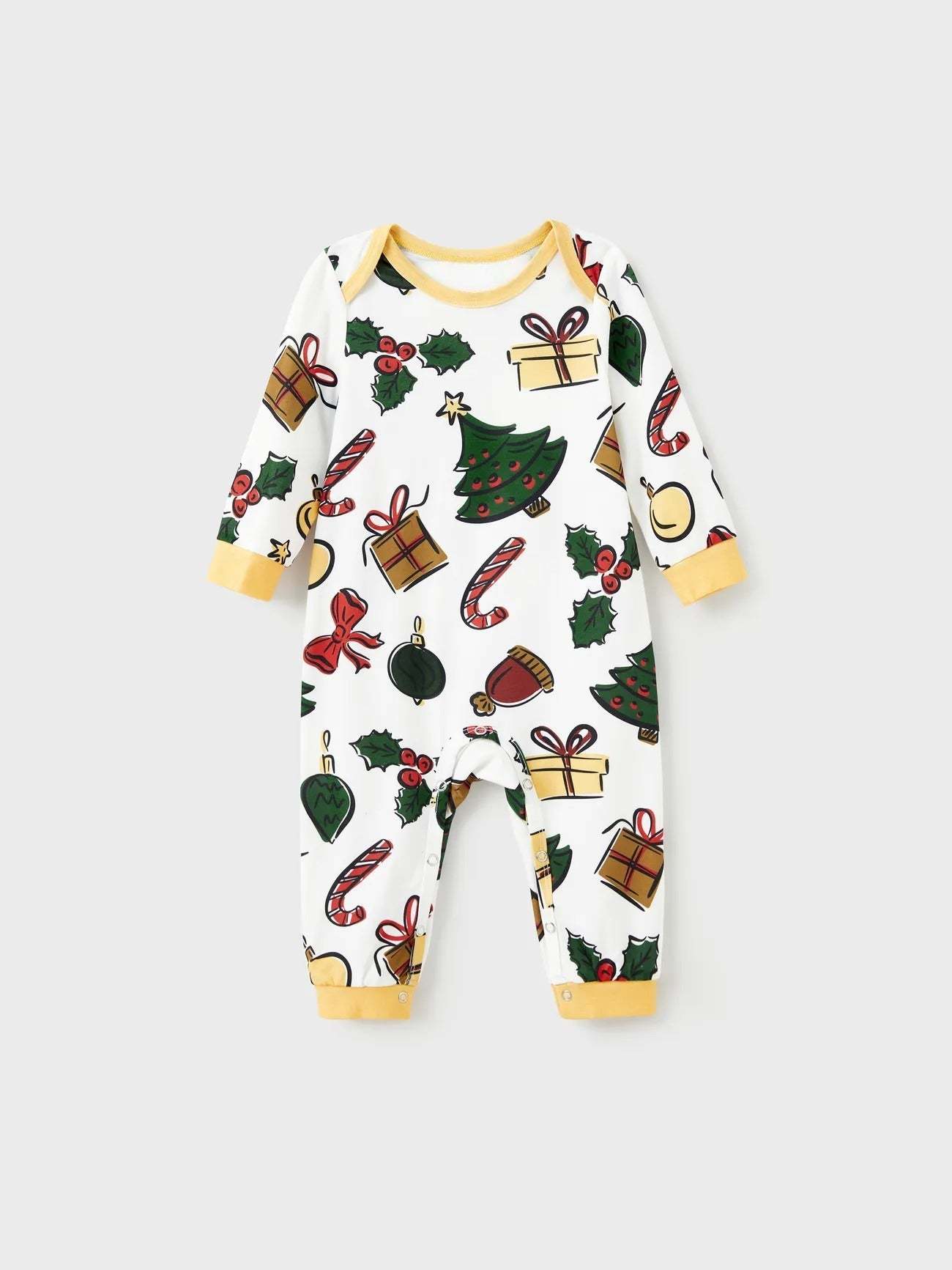 Christmas Tree And Gift Print Family Pajamas Set-Original Pajamas