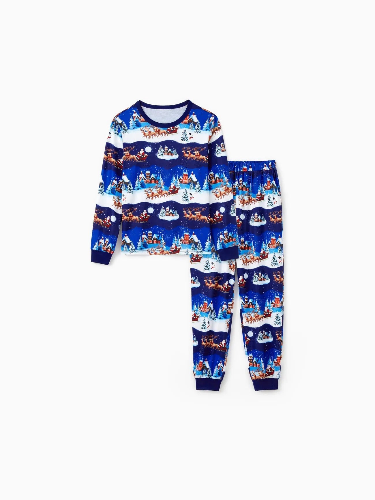 Santa Sleigh And Reindeer Family Matching Pajamas Set-Original Pajamas