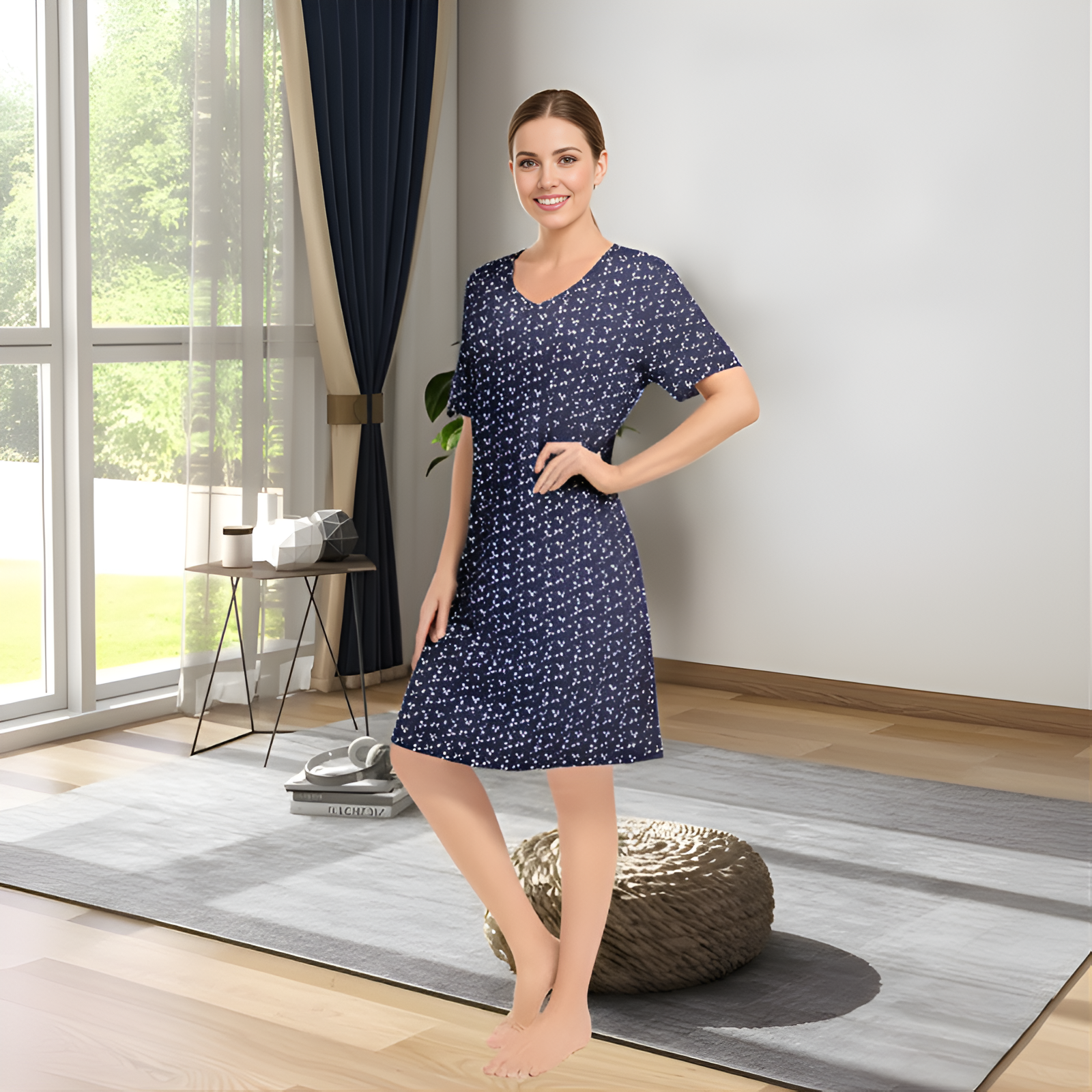 Pack Of 3 Short Sleeve Nightgowns For Women