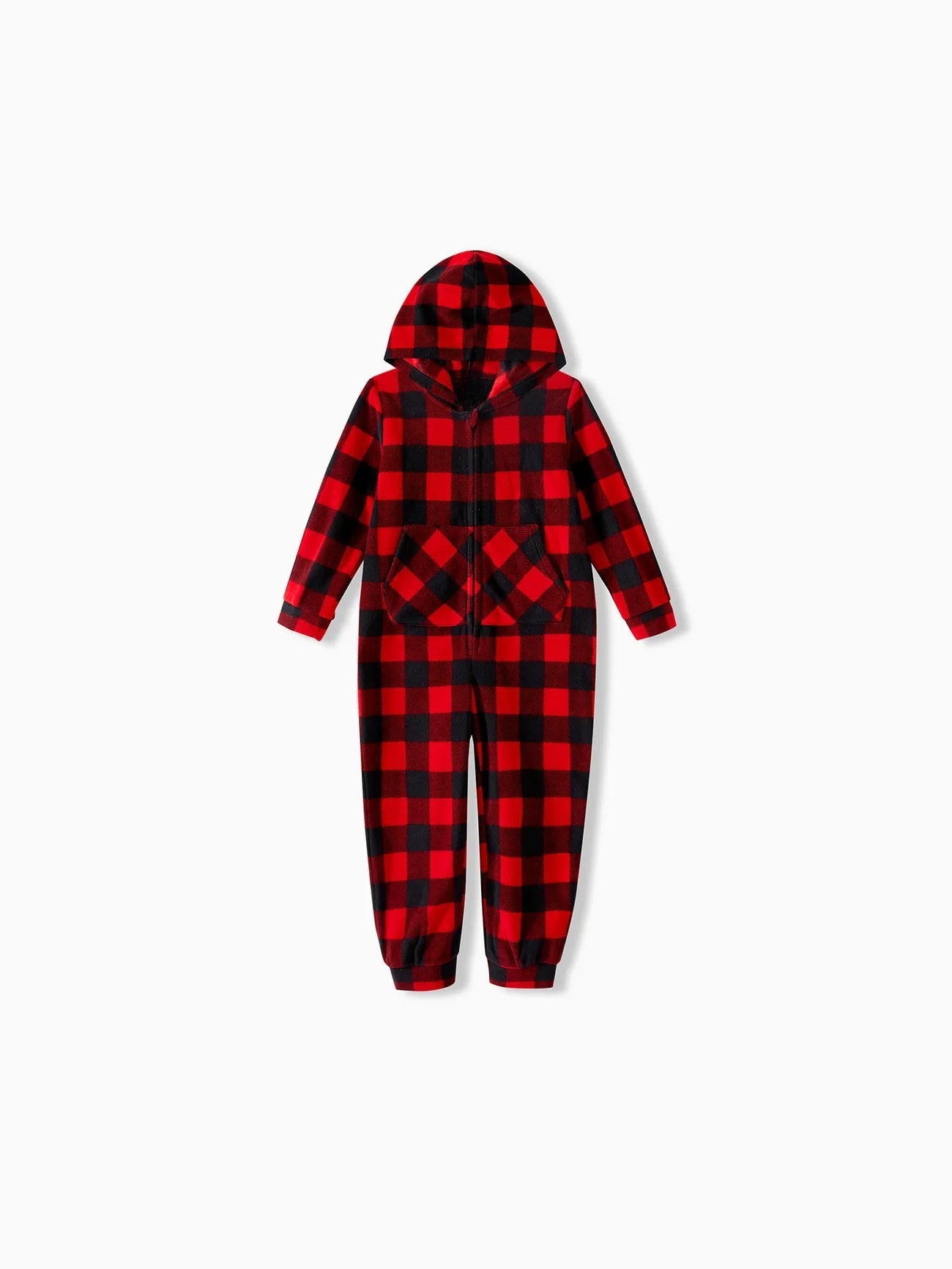 Family Matching Plaid Zipper Hooded Pajamas Set-Original Pajamas