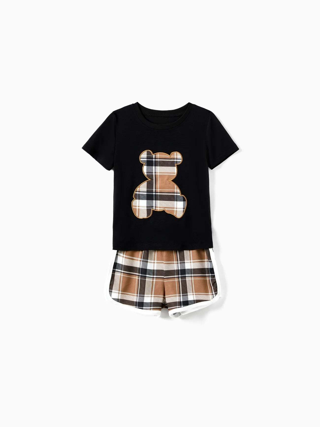 Family Matching Bear And Plaid Pajama Set-Original Pajamas