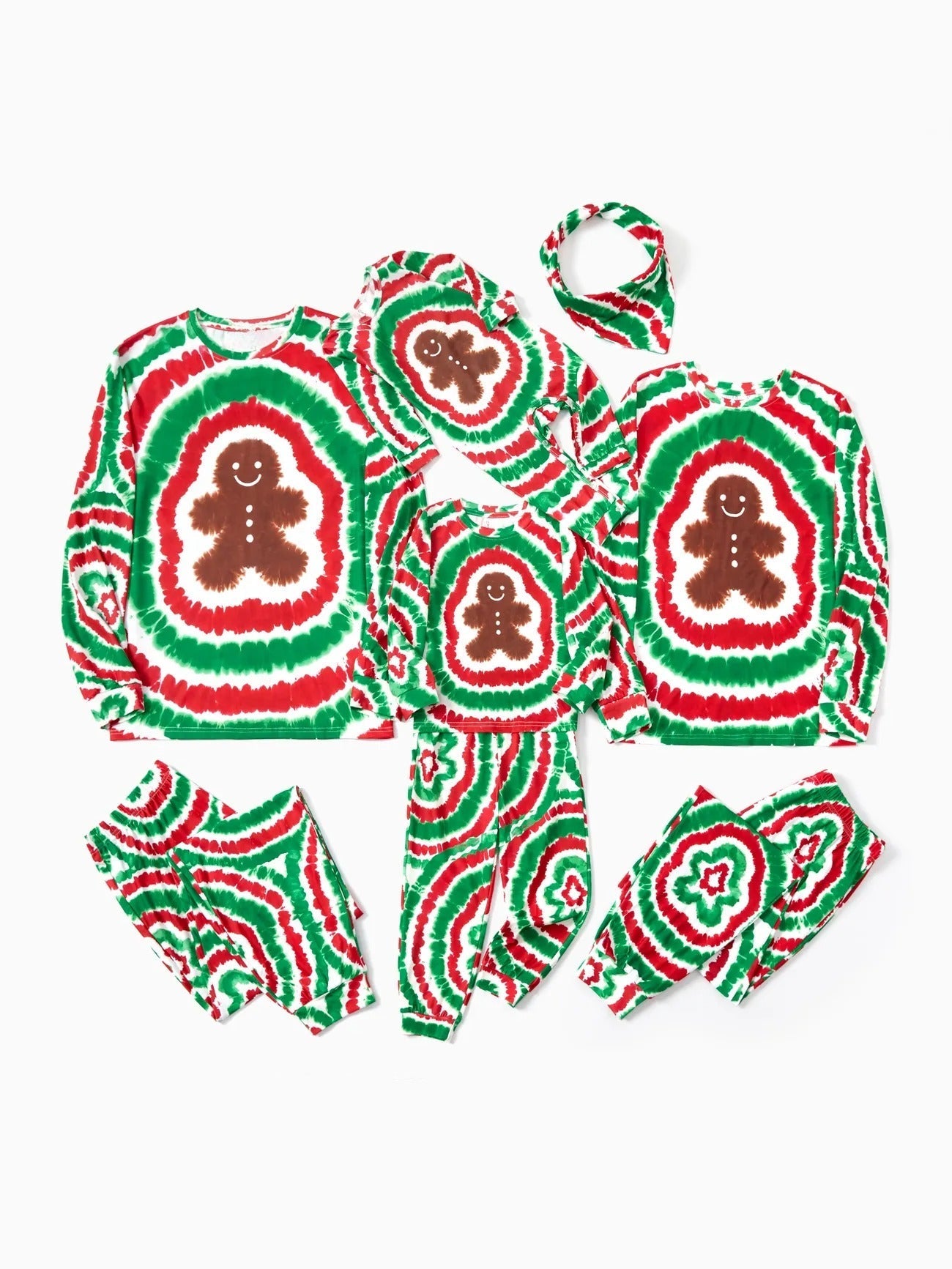 Christmas Tie Dye Gingerbread Man Family Pajamas Set-Original Pajamas