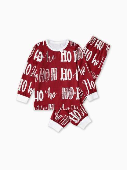 Christmas Family Matching Letter Print Pajama Sets-Original Pajamas