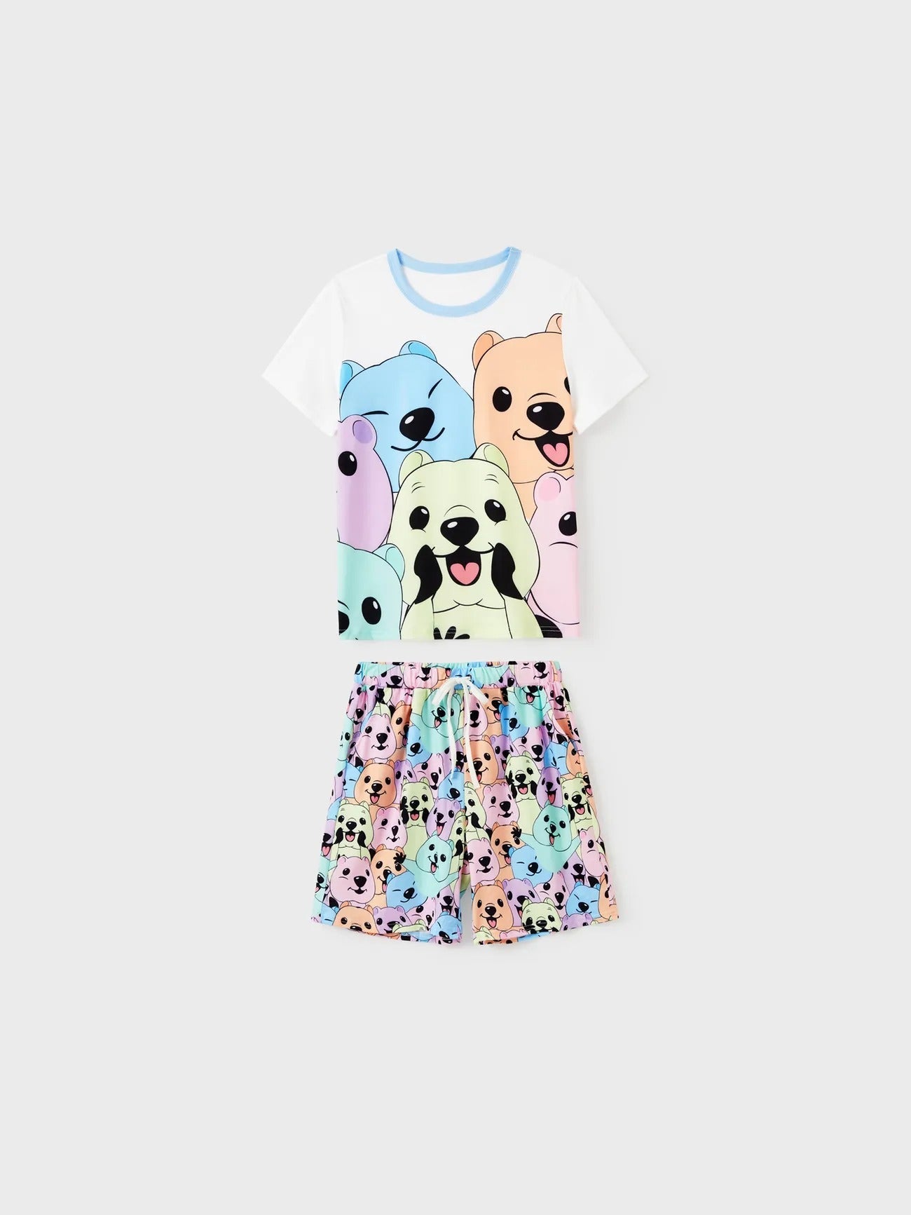 Family Matching Smiley Bear Print Pajama Set-Original Pajamas