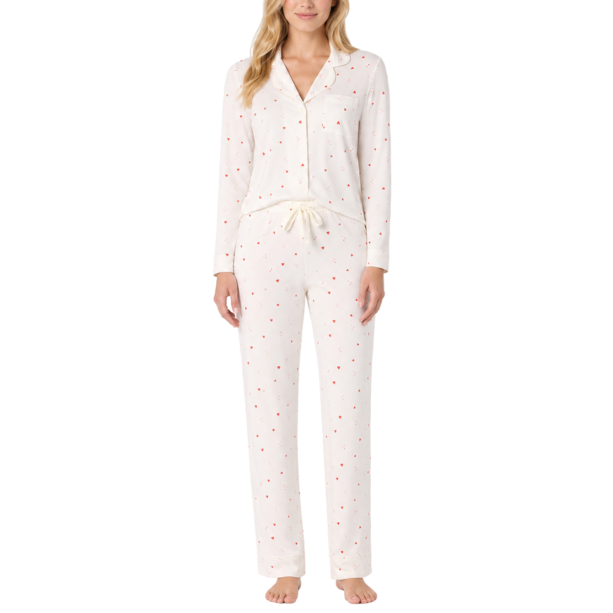 2 Pieces Matching Long Sleeve Pajama Set For Women