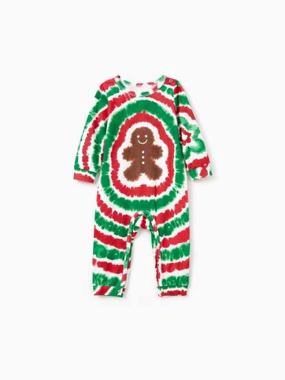 Christmas Tie Dye Gingerbread Man Family Pajamas Set-Original Pajamas