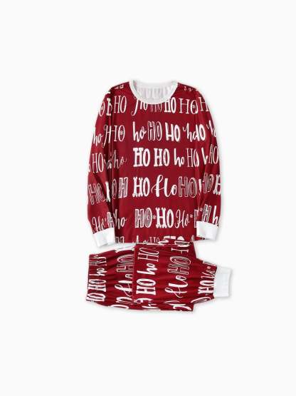 Christmas Family Matching Letter Print Pajama Sets-Original Pajamas