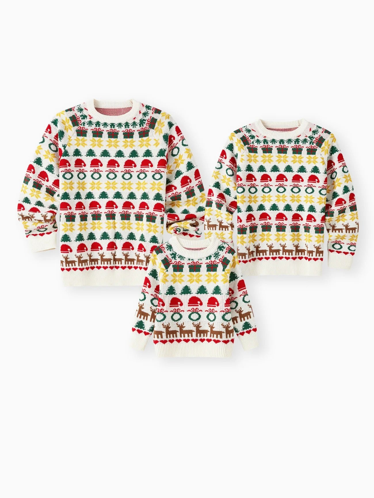 Geometry Patterns Long Sleeve Christmas Family Matching Sweater-Original Pajamas
