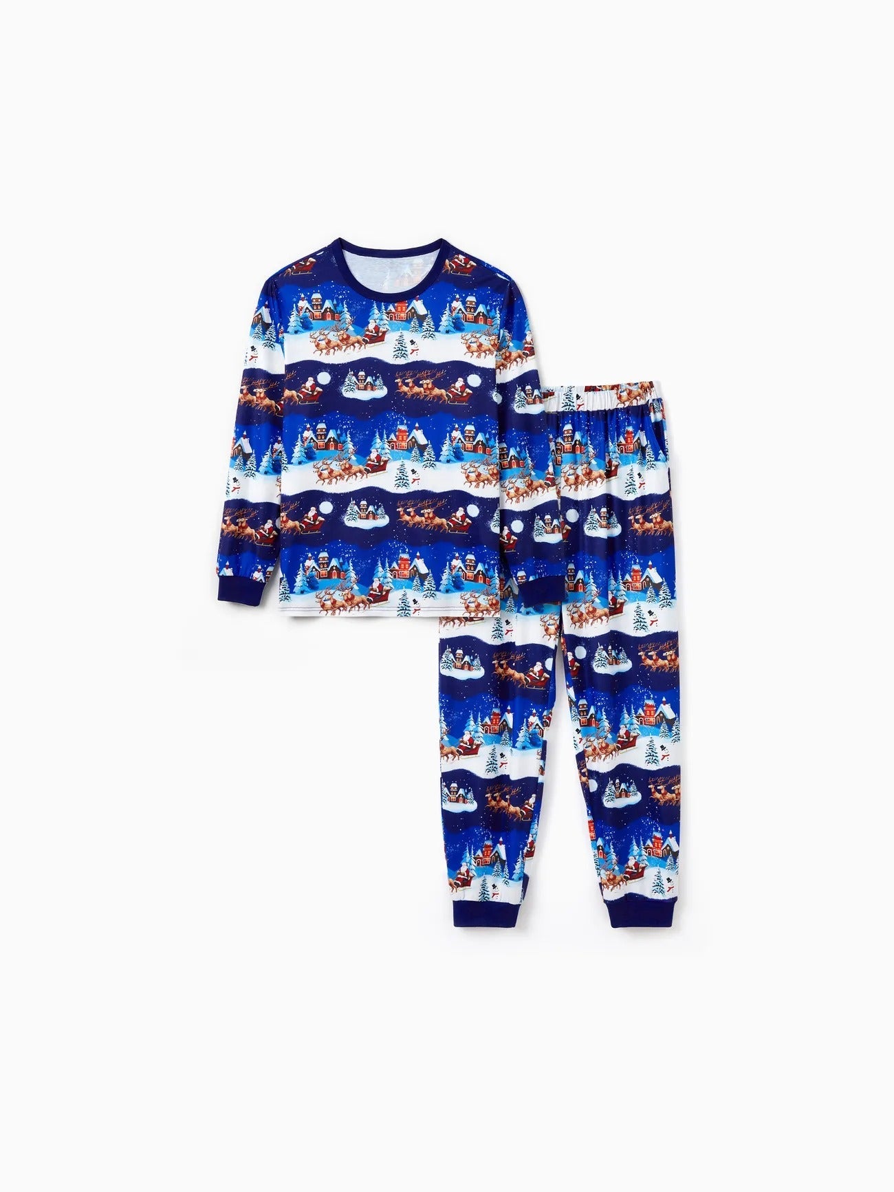 Santa Sleigh And Reindeer Family Matching Pajamas Set-Original Pajamas