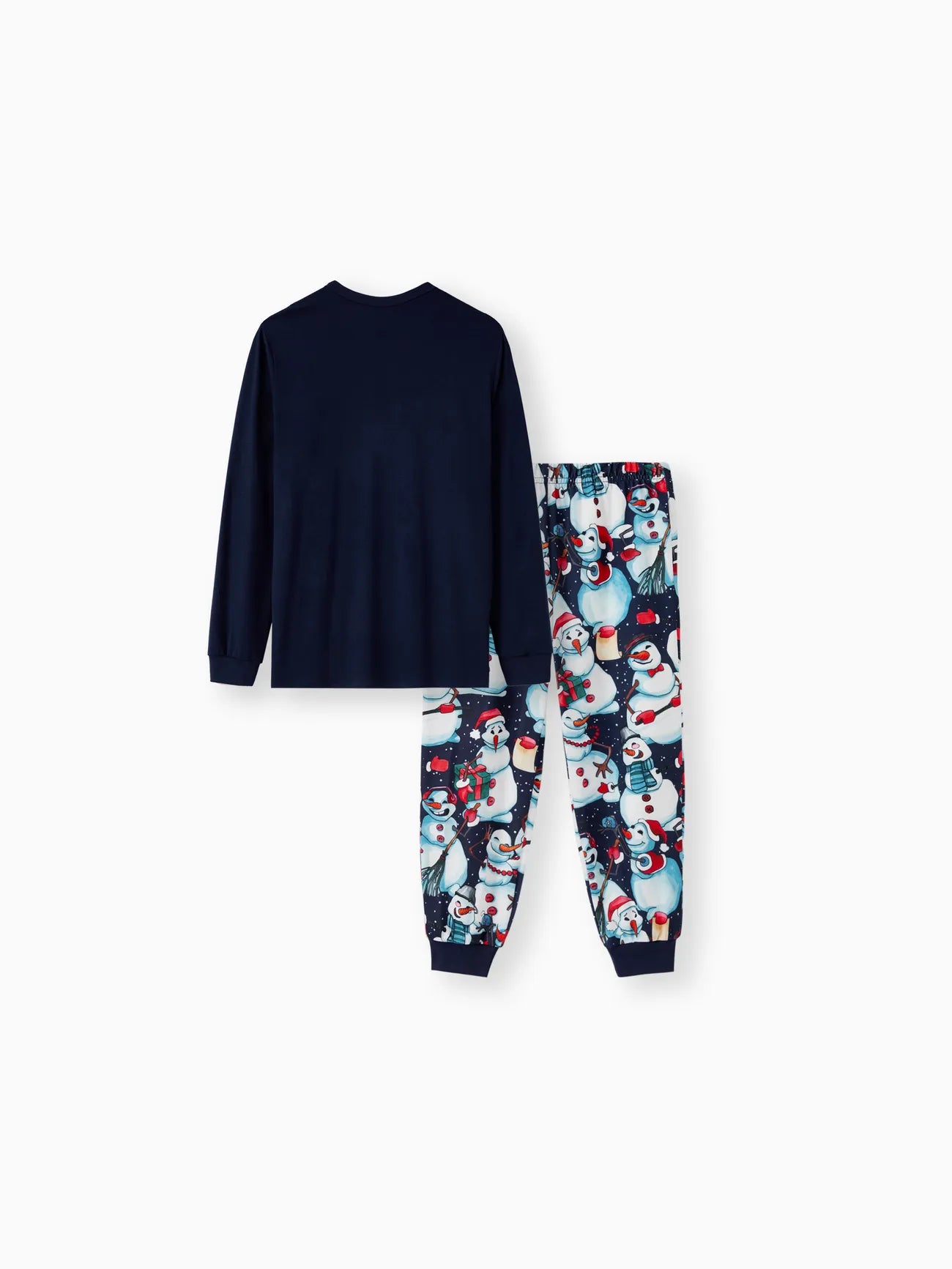 Family Matching Snowman Print Pajama Set With Long Sleeves-Original Pajamas