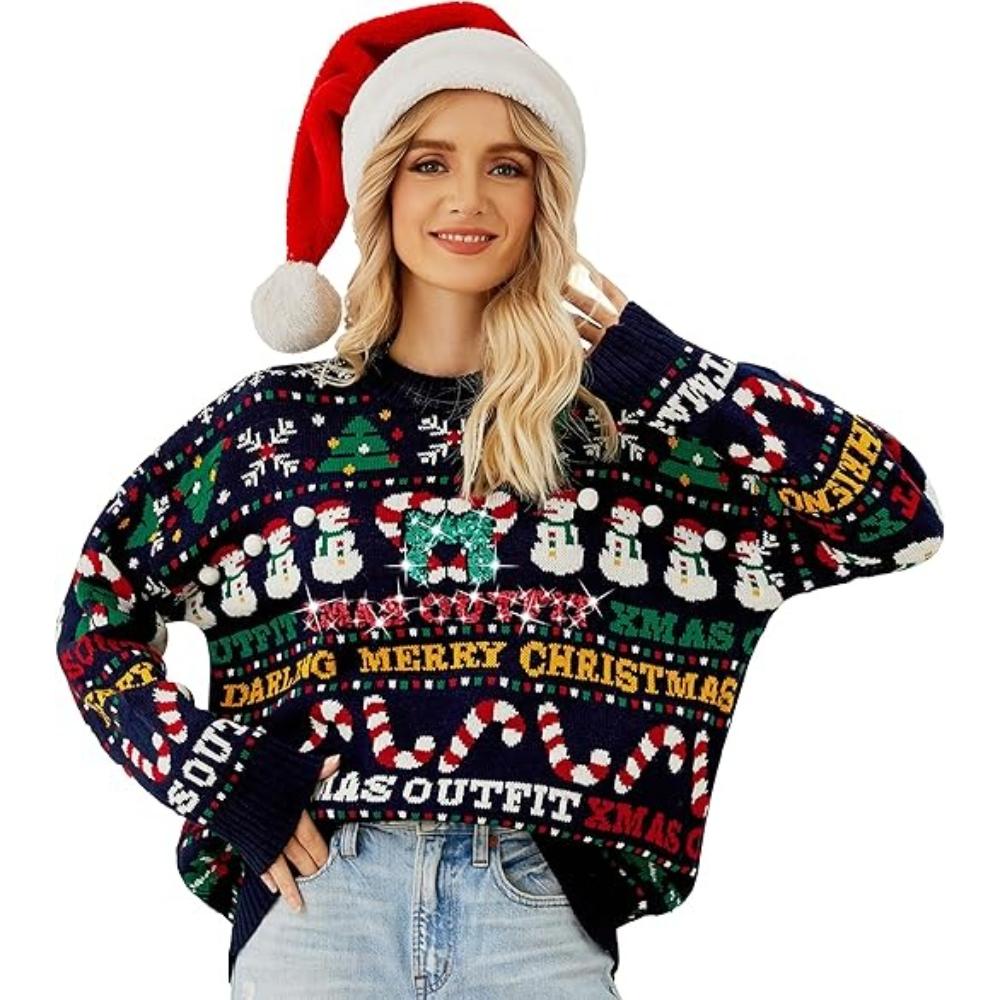 Knitted Sweater For Festive Holiday Celebrations-Original Pajamas