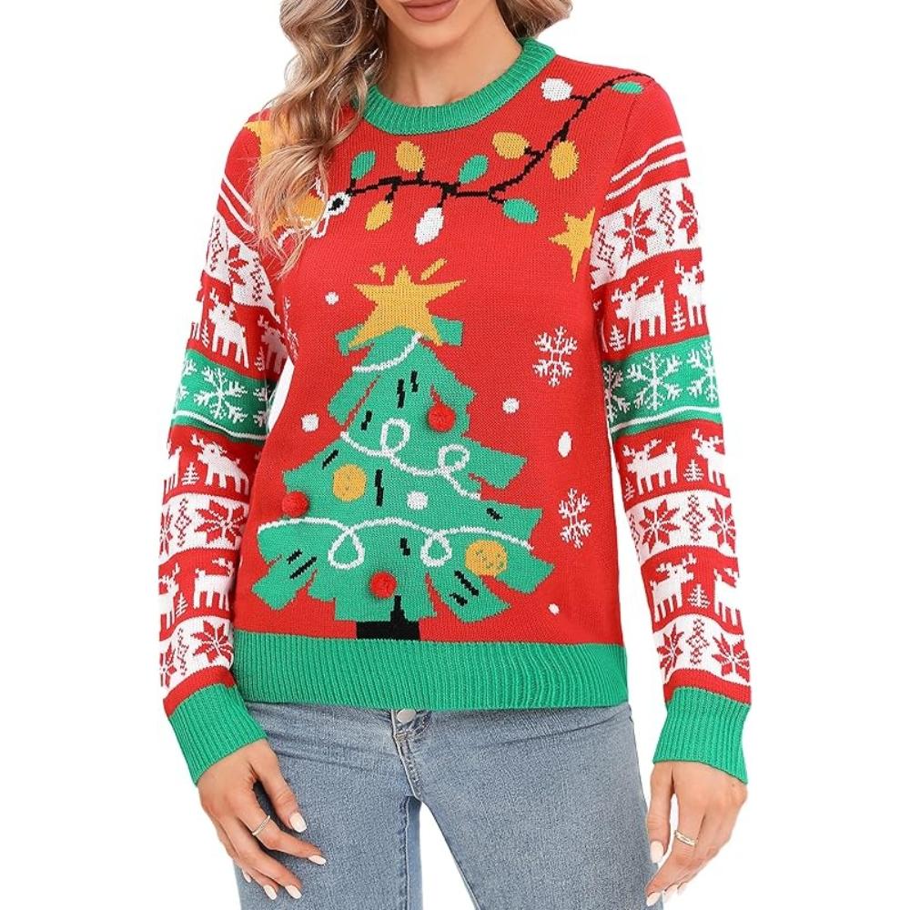 Knitted Sweater For Festive Holiday Celebrations-Original Pajamas