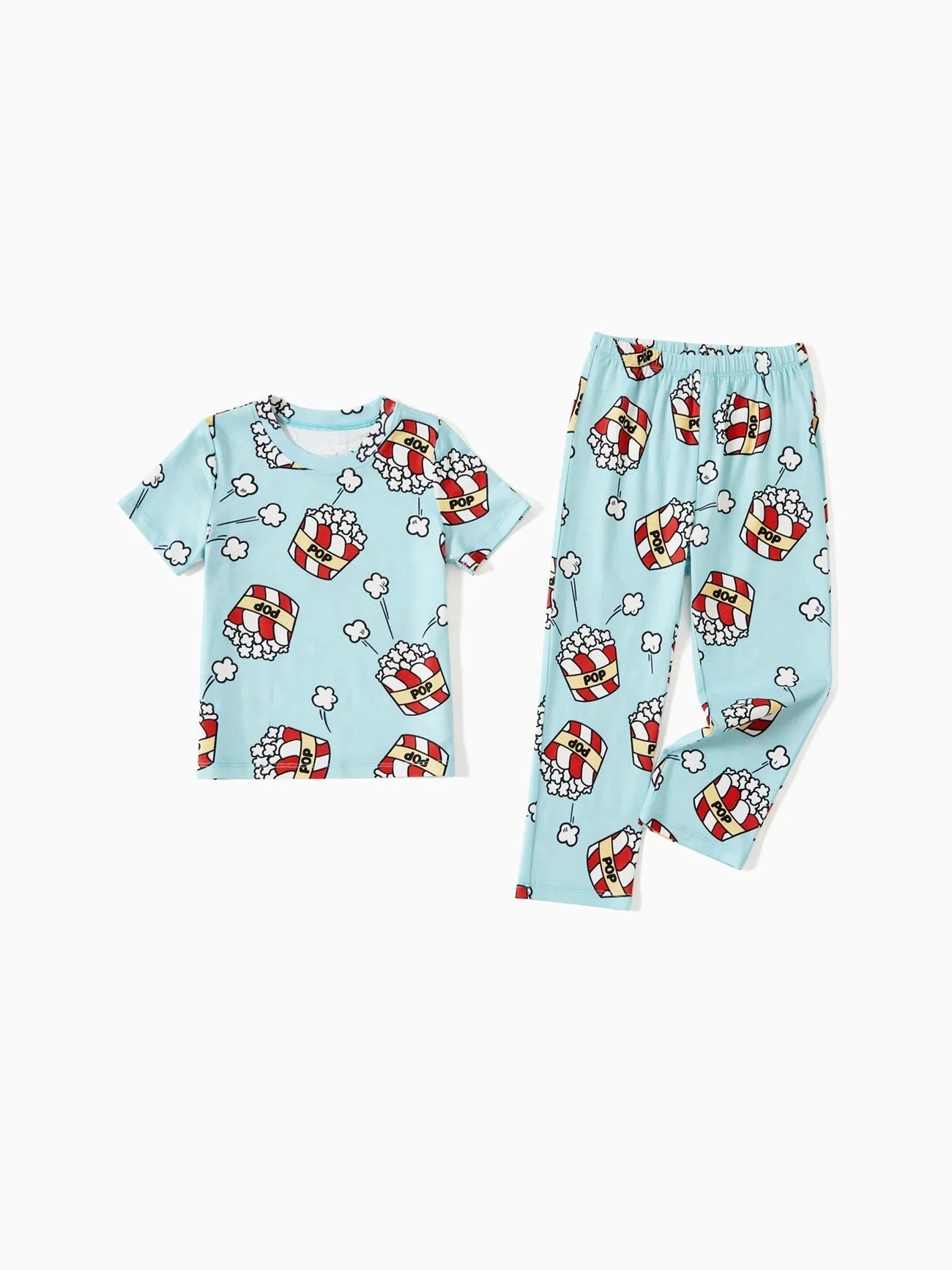 Christmas Popcorn Print Family Pajamas Set-Original Pajamas