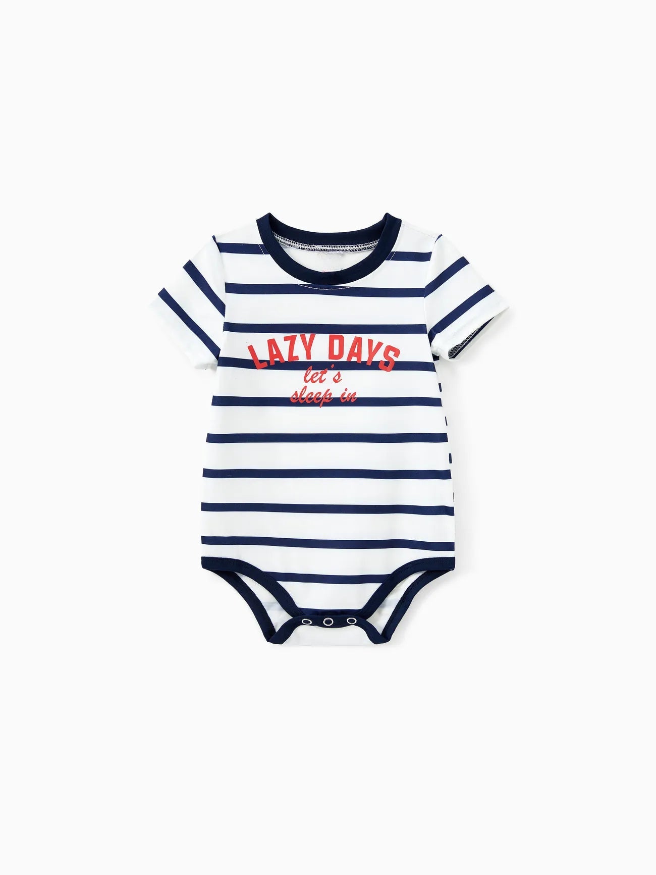 Family Matching Preppy Striped Pajama Set With Shorts-Original Pajamas