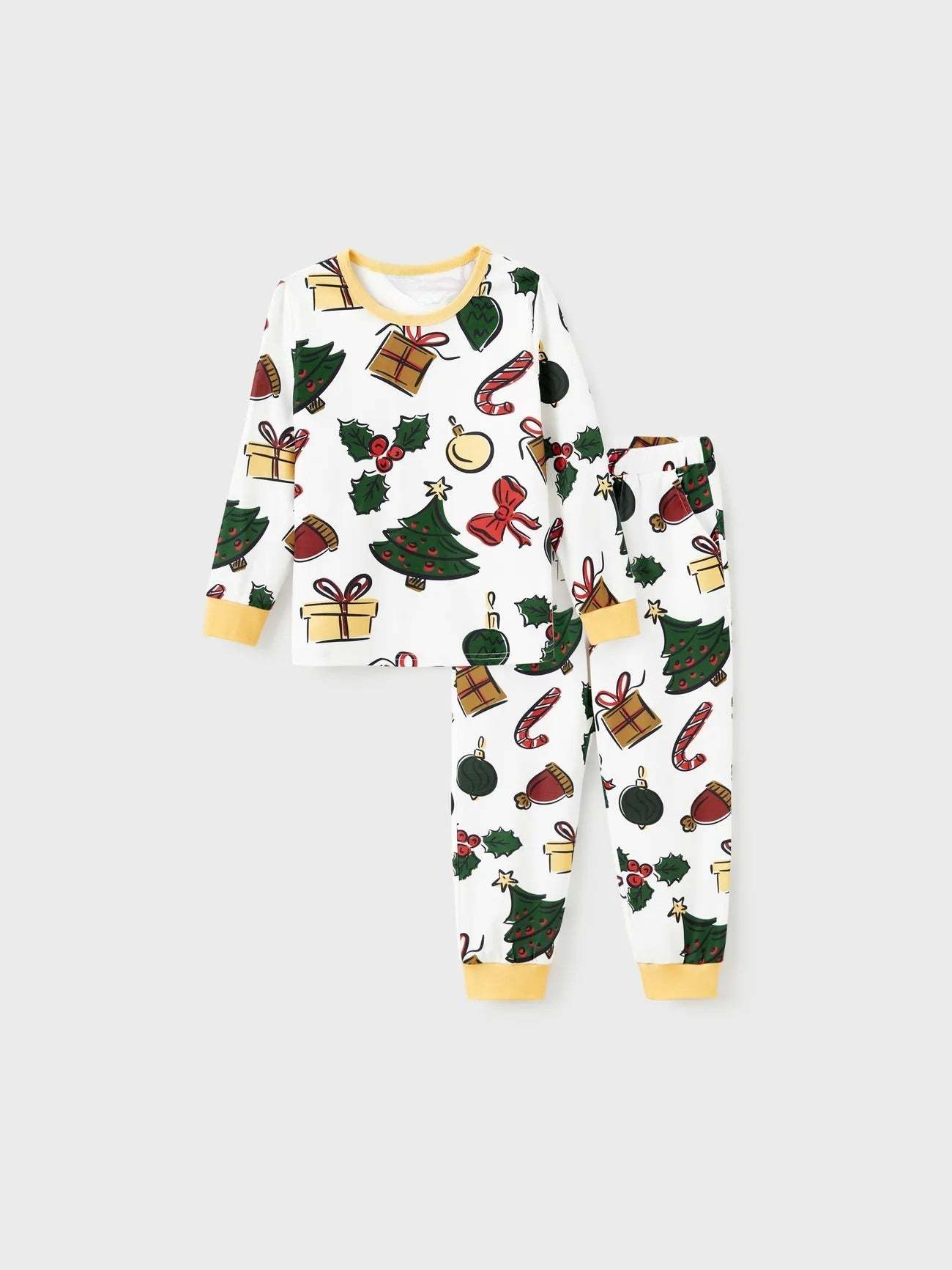 Christmas Tree And Gift Print Family Pajamas Set-Original Pajamas