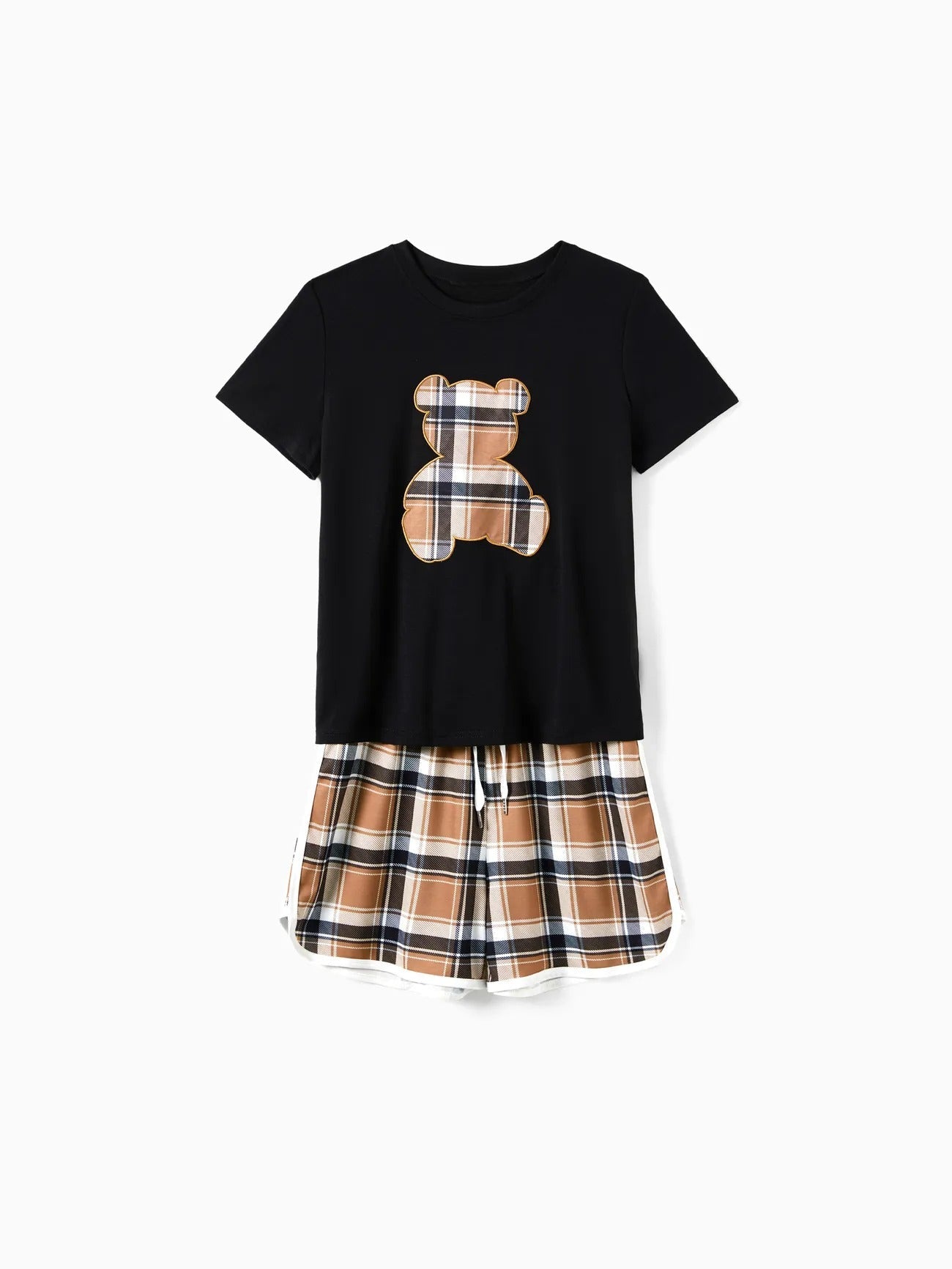 Family Matching Bear And Plaid Pajama Set-Original Pajamas