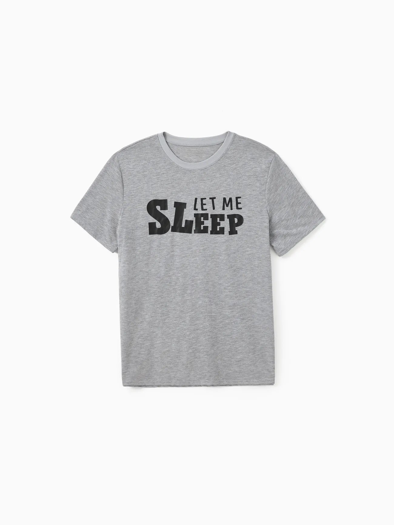 Let Me Sleep Print Family Pajama Set With Plaid Shorts-Original Pajamas