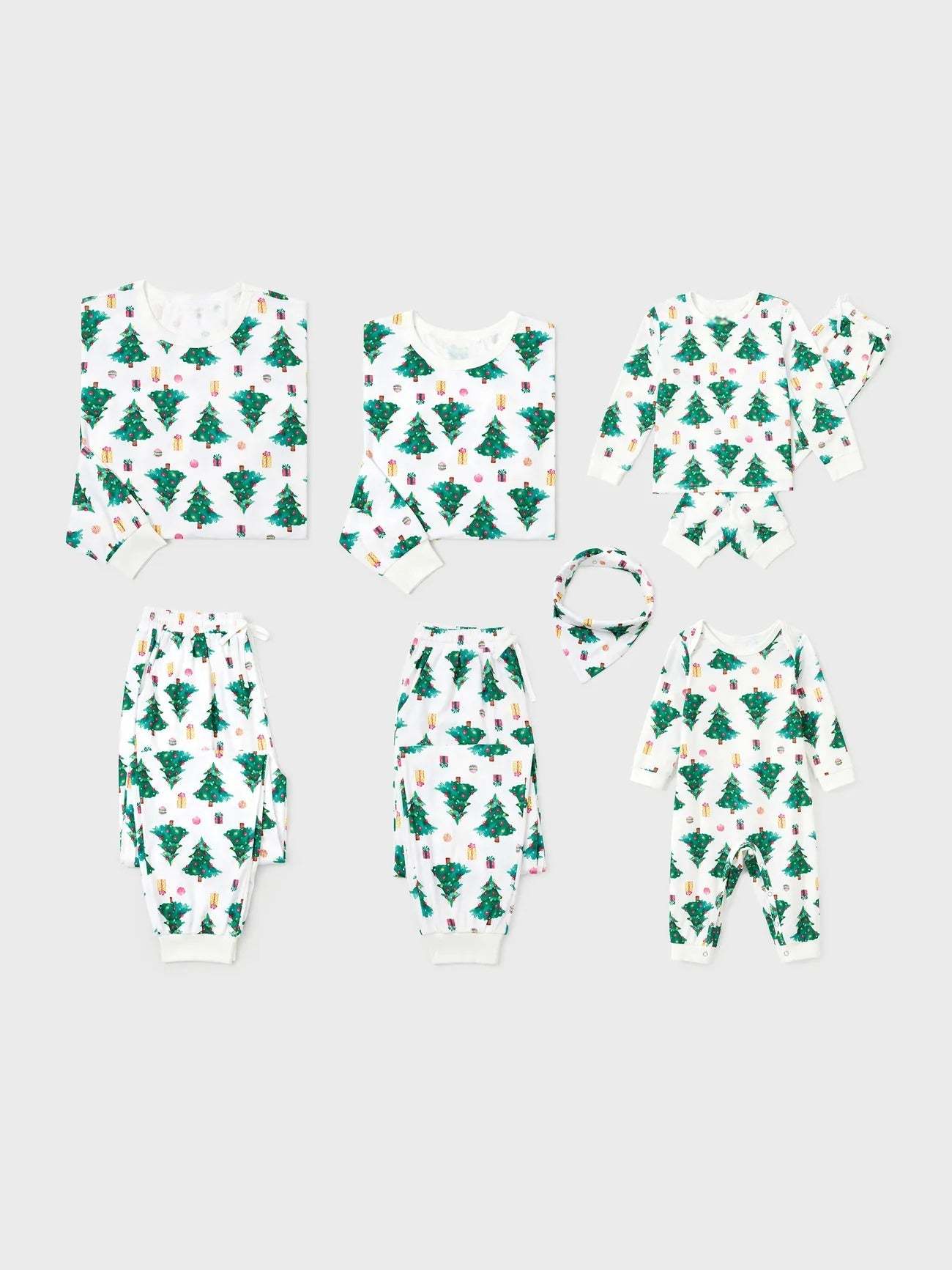 Christmas Tree Print Family Pajamas Set-Original Pajamas