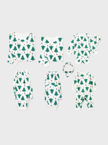 Christmas Tree Print Family Pajamas Set-Original Pajamas