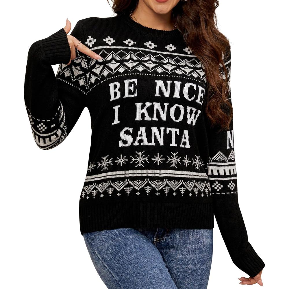 Knitted Sweater For Festive Holiday Celebrations-Original Pajamas