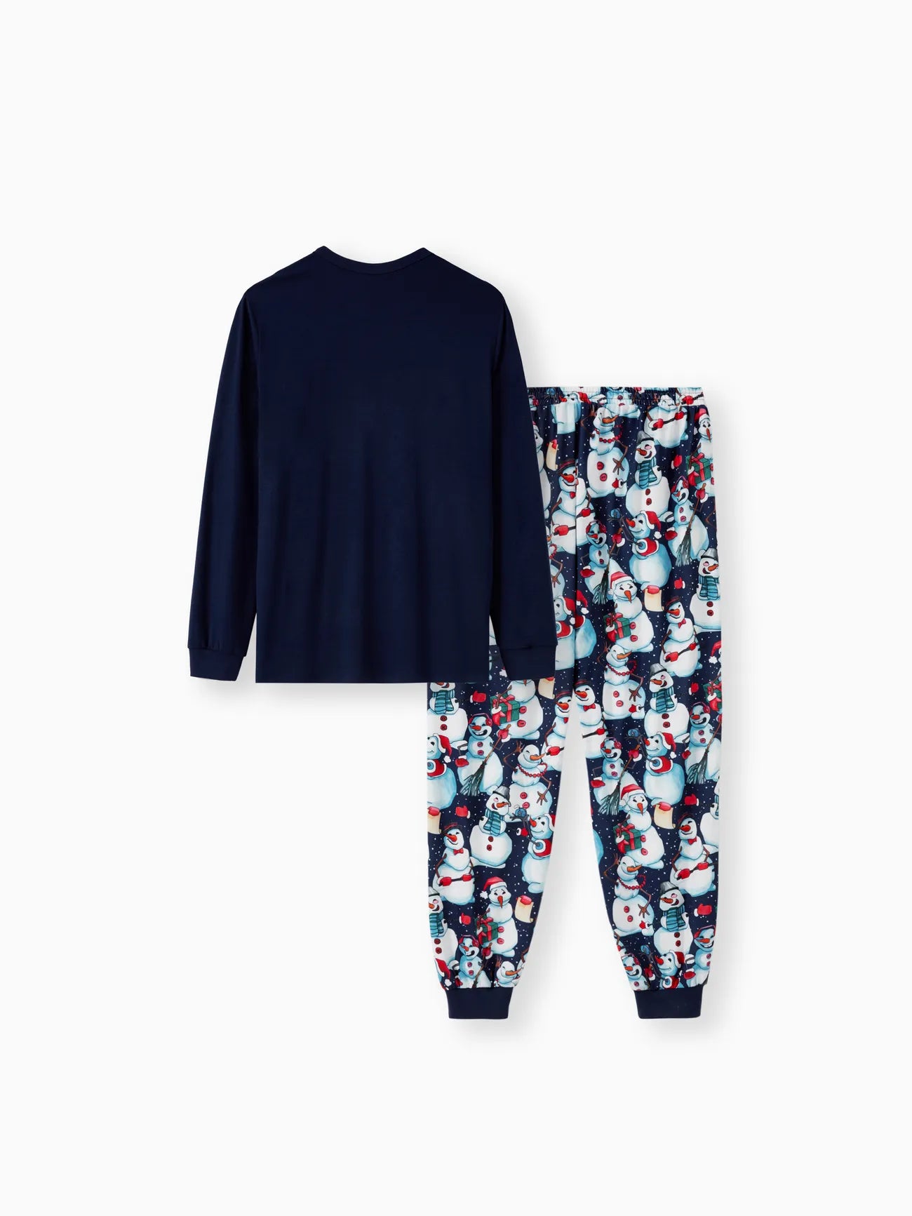 Family Matching Snowman Print Pajama Set With Long Sleeves-Original Pajamas