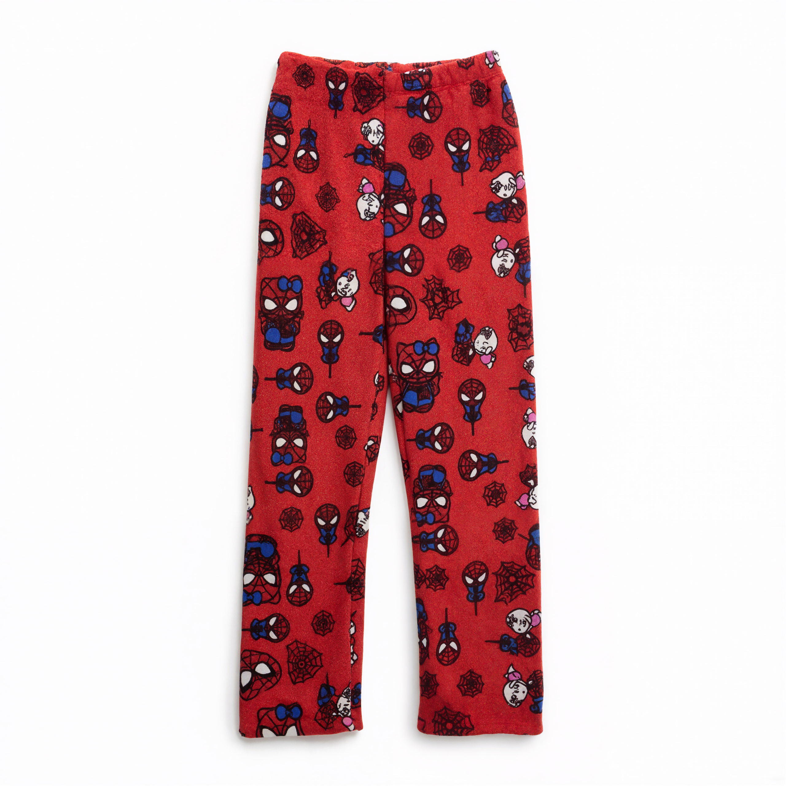 Cotton Velvet Spider Print Loose Pajama Pants