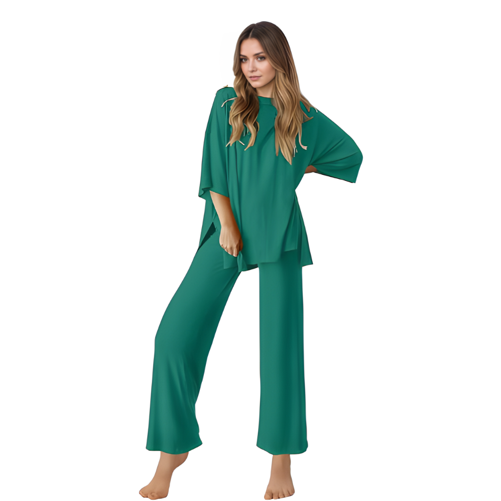 Short Sleeve Tops And Long Pants Loungewear Set For Women