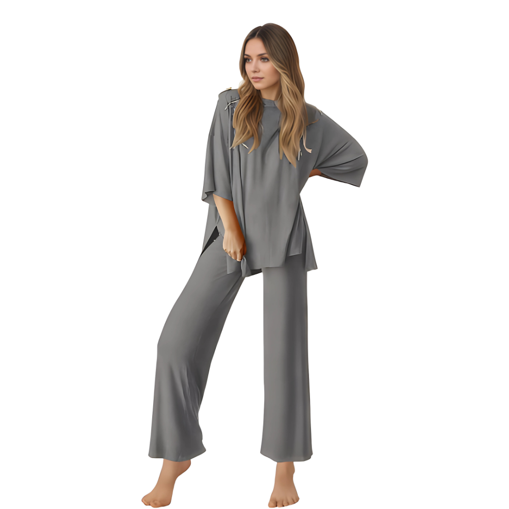 Short Sleeve Tops And Long Pants Loungewear Set For Women