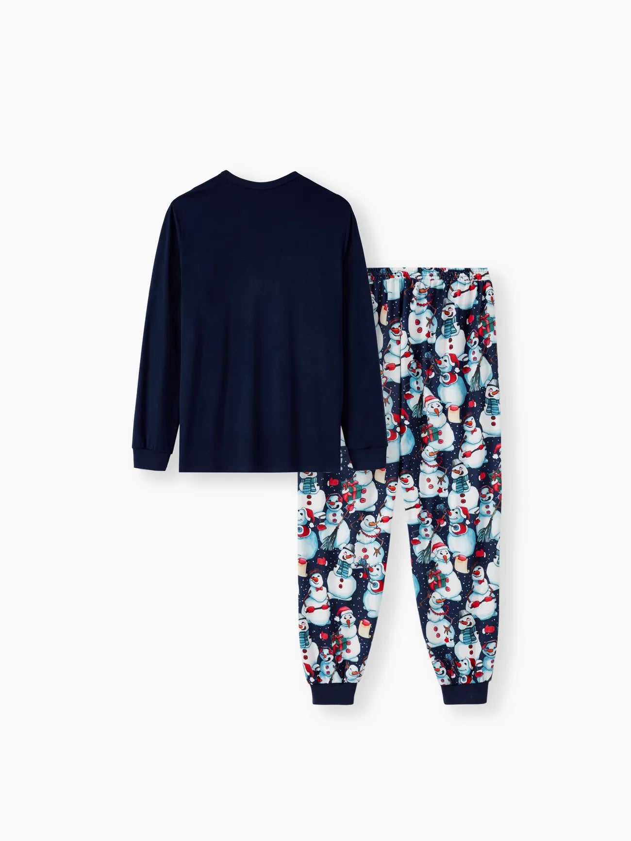 Family Matching Snowman Print Pajama Set With Long Sleeves-Original Pajamas