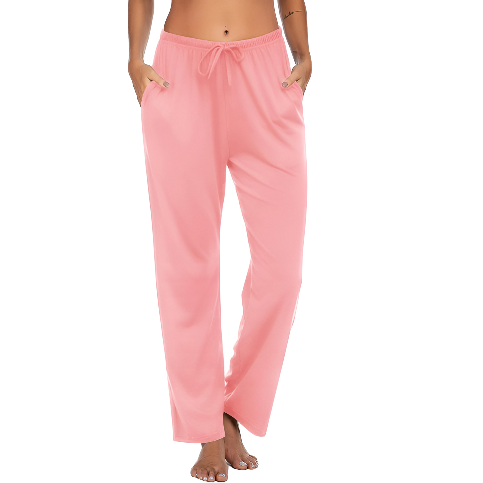 Lightweight Plaid Sleep Lounge Pants With Pockets For Women