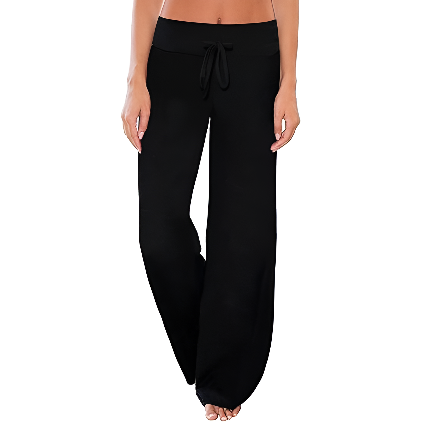 Pajama Pants With Drawstring And Palazzo Fit For Women