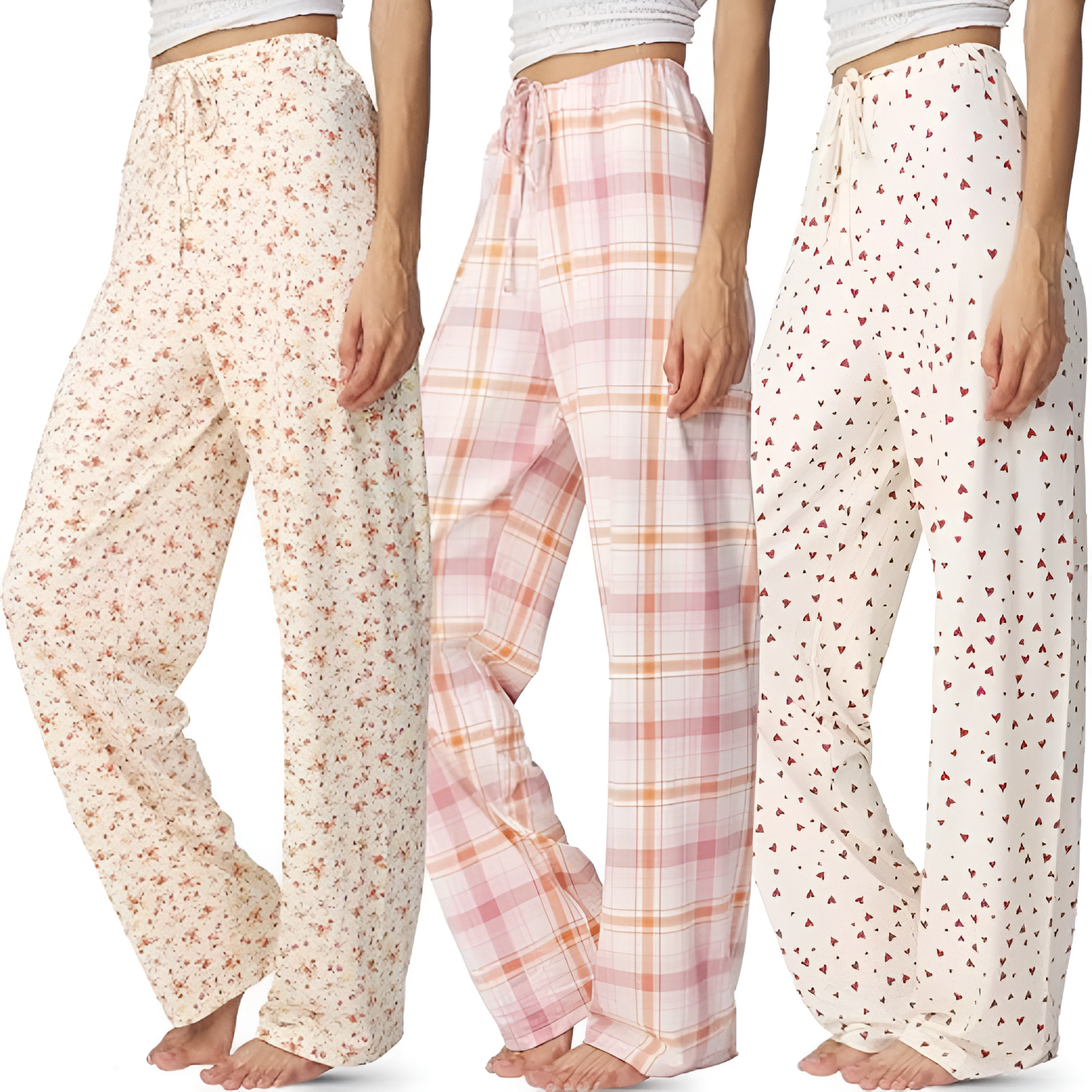 Pack Of 3 Pajama Lounge Pants For Women