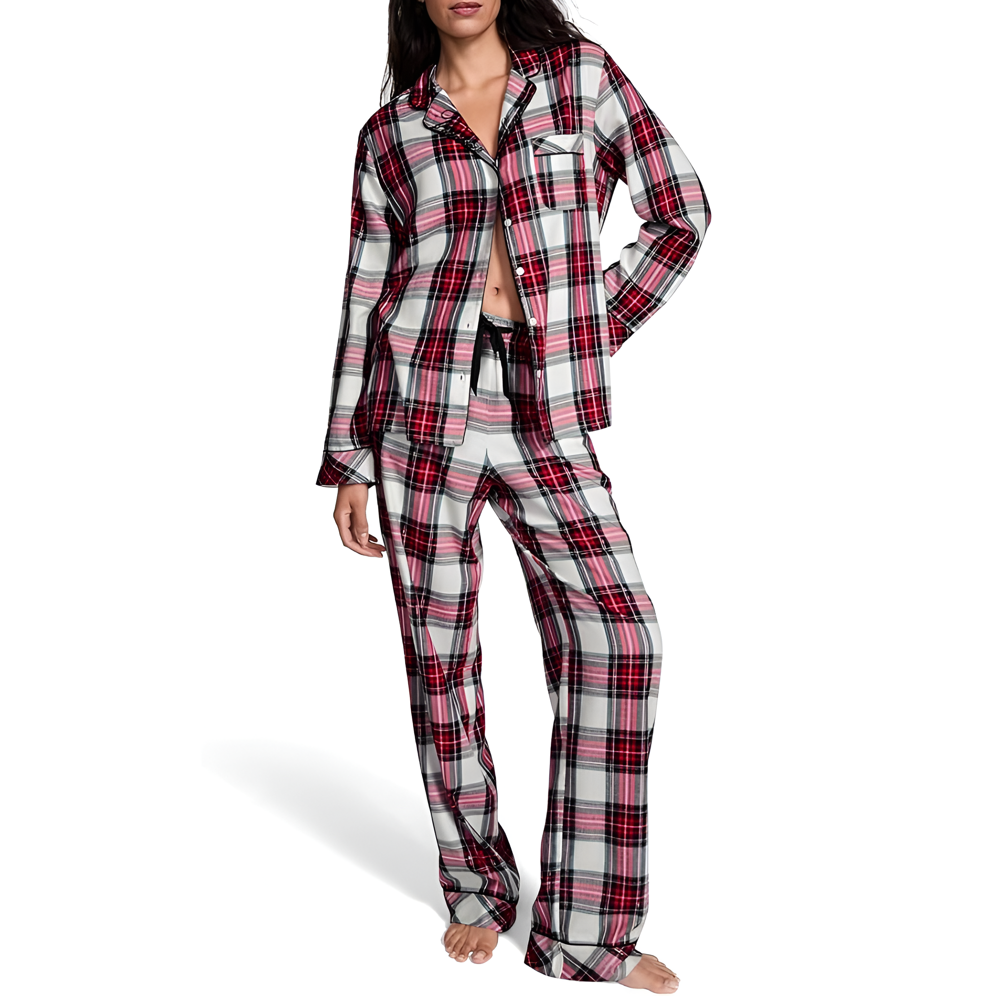 Long Sleeve Button Down Sleepwear Pajama Set